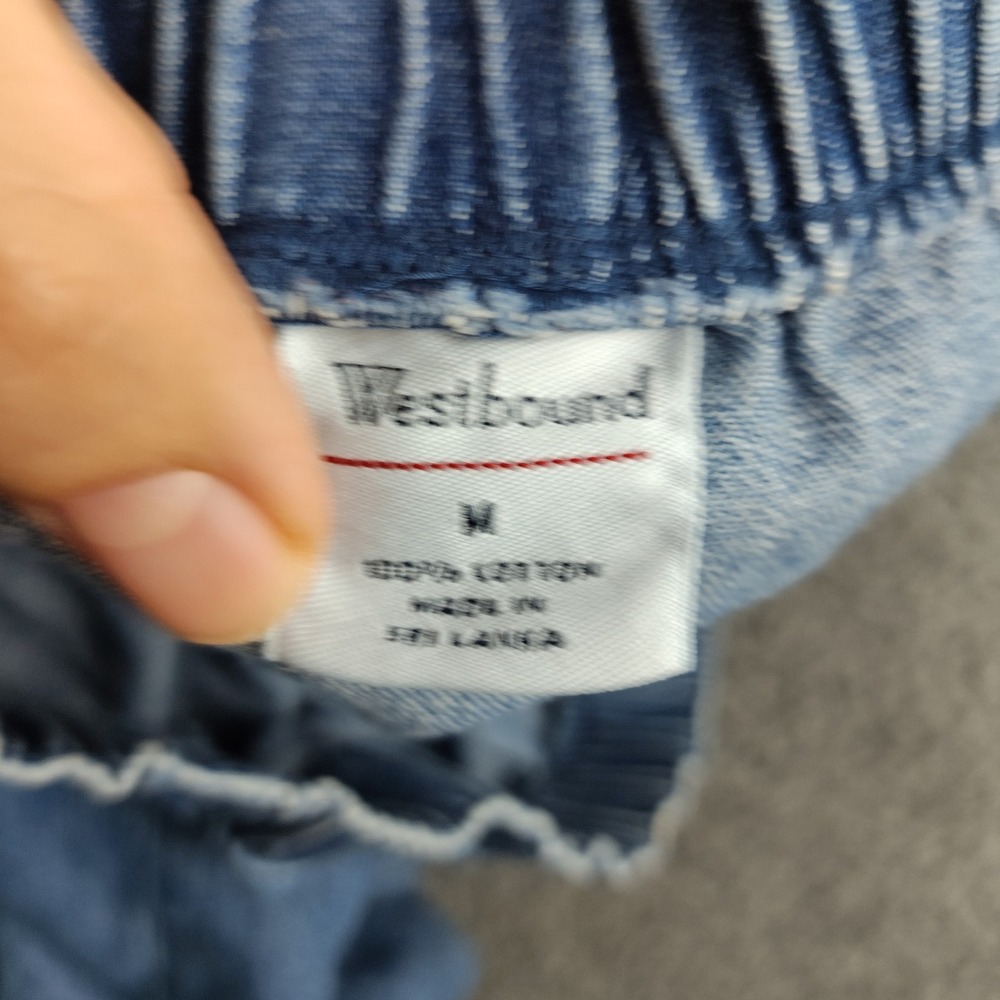Westbound Skirt Sz Medium Prairie Tiered Blue Cottagecore Denim Stretch EUC - Picture 4 of 5